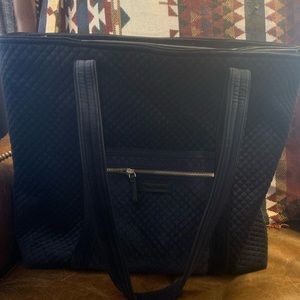Navy velvet Vera Bradley tote